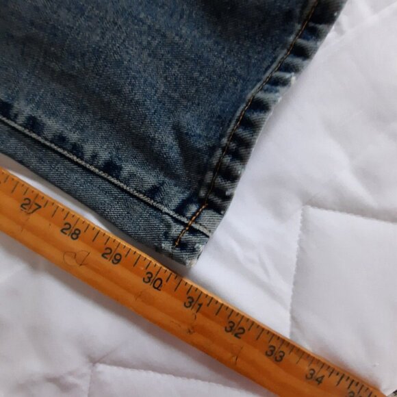 Vintage 90s Calvin Klein Jeans Womens 31 Blue Easy Fit Denim Stenciled - Picture 6 of 7